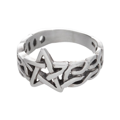 Weaved Pentacle Sterling Silver Ring - Magick Magick.com
