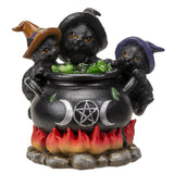 Wiccan Kittens with Cauldron Statue - Magick Magick.com