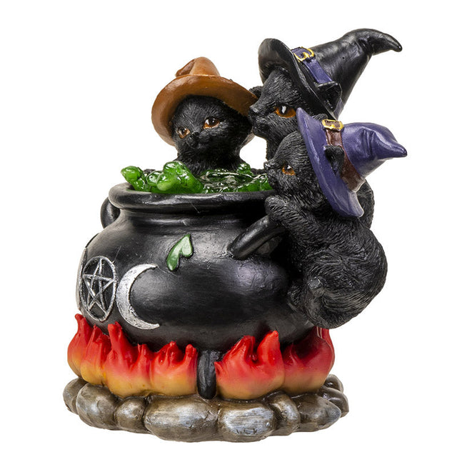 Wiccan Kittens with Cauldron Statue - Magick Magick.com