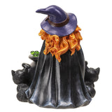 Witch and Black Cats with Cauldron Statue - Magick Magick.com