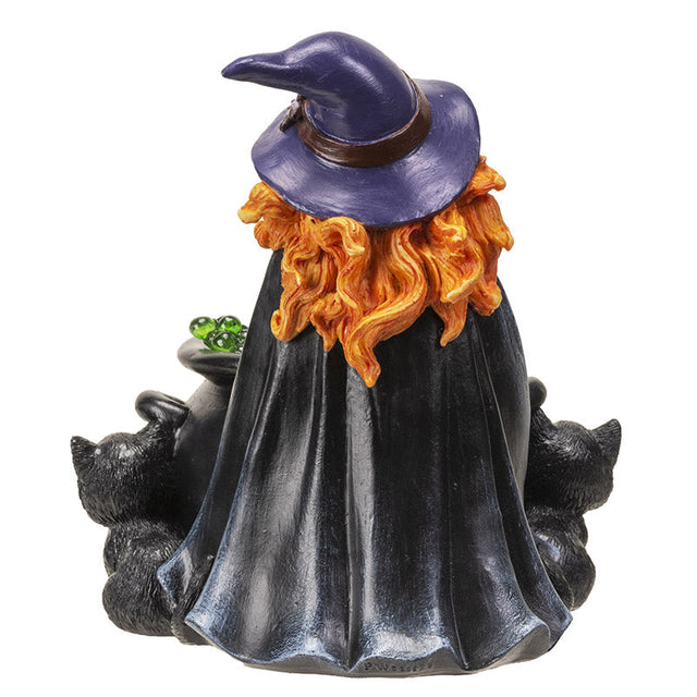 Witch and Black Cats with Cauldron Statue - Magick Magick.com