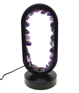 9" Oval Shaped Dimmable Gemstone Lamp - Amethyst