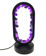 9" Oval Shaped Dimmable Gemstone Lamp - Amethyst