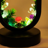 9" Oval Shaped Dimmable Gemstone Lamp - Mushroom Forest