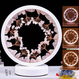 8" Round Dimmable Gemstone Lamp - Rose Quartz