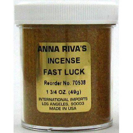 1 3/4 oz Anna Riva Incense Powder - Fast Luck - Magick Magick.com