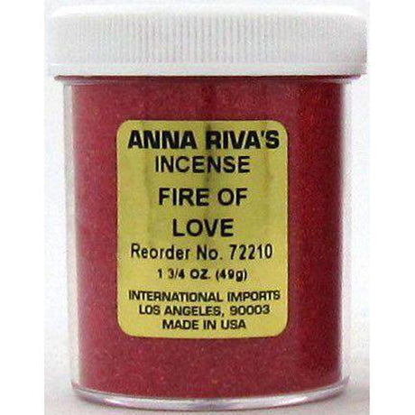 1 3/4 oz Anna Riva Incense Powder - Fire of Love - Magick Magick.com
