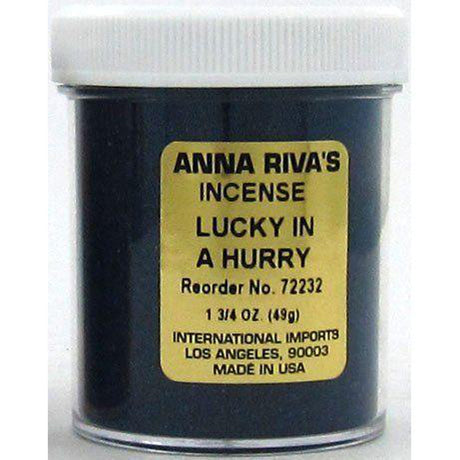1 3/4 oz Anna Riva Incense Powder - Luck in a Hurry - Magick Magick.com