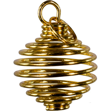 1" Gold Plated Cage Pendant for Tumbled Stones - Magick Magick.com