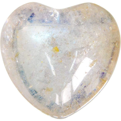 1" Puffed Gemstone Heart - Aura Quartz - Magick Magick.com