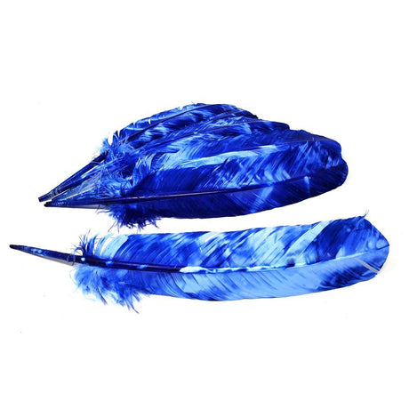10-12" Tie Dye Blue Feather - Magick Magick.com