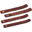 10" Wood Incense Holder - Brass Inlay (Set of 12) - Magick Magick.com