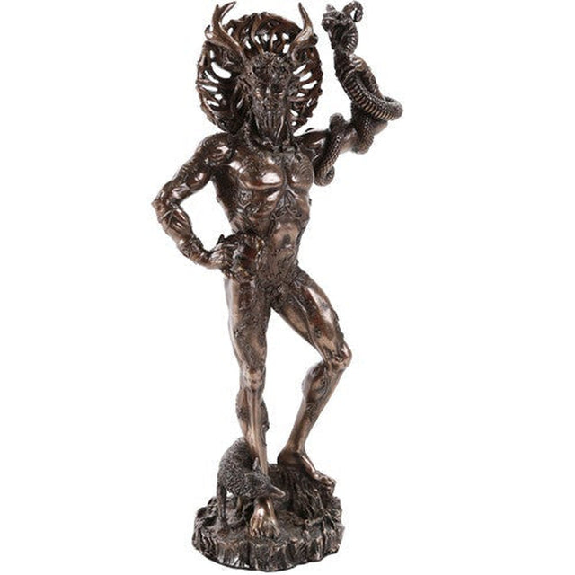 10.25" Celtic Horned God Cernunnos Statue in Bronze - Magick Magick.com