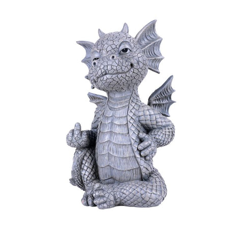 10.25" Garden Dragon Statue - Middle Finger - Magick Magick.com