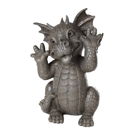 10.25" Garden Dragon Statue - Taunting - Magick Magick.com