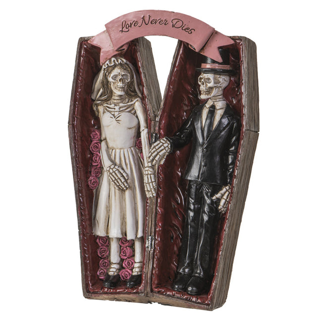 10.25" Love Never Dies Skeleton Couple Statue - Magick Magick.com