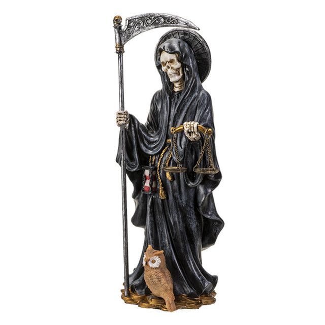10.5" Santa Muerte Black Statue - Magick Magick.com