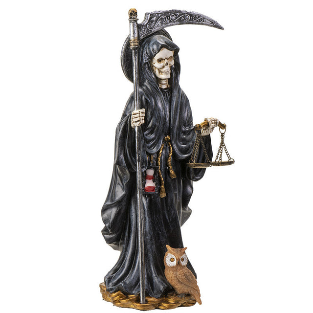 10.5" Santa Muerte Black Statue - Magick Magick.com