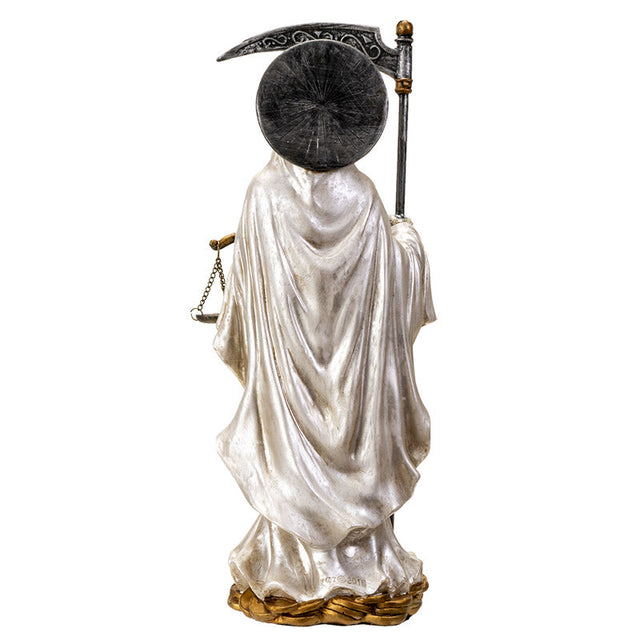 10.5" Santa Muerte White Statue - Magick Magick.com