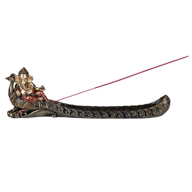 10.6" Bronze Ganesha Stick Incense Burner - Magick Magick.com