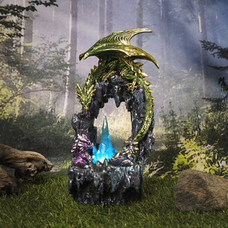 10.6" Dragon Family Statue (LED Light Up) - Magick Magick.com