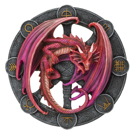 10.75 Anne Stokes Wall Plaque - Lammas Dragon - Magick Magick.com
