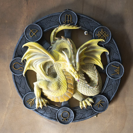 10.75 Anne Stokes Wall Plaque - Mabon Dragon - Magick Magick.com