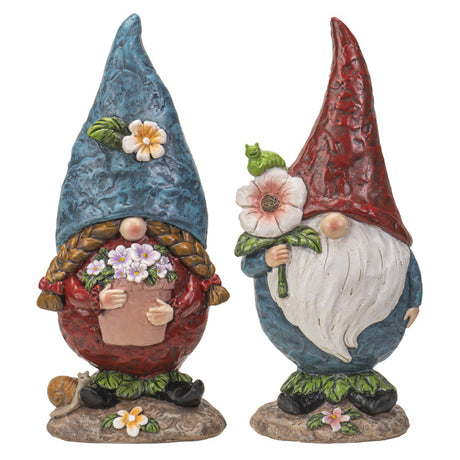 11" Gnome Statue - Garden Couple (Set of 2) - Magick Magick.com