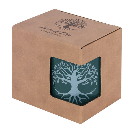 11 oz Green Ceramic Mug - Tree of Life - Magick Magick.com