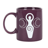 11 oz Purple Ceramic Mug - The Triple Goddess - Magick Magick.com