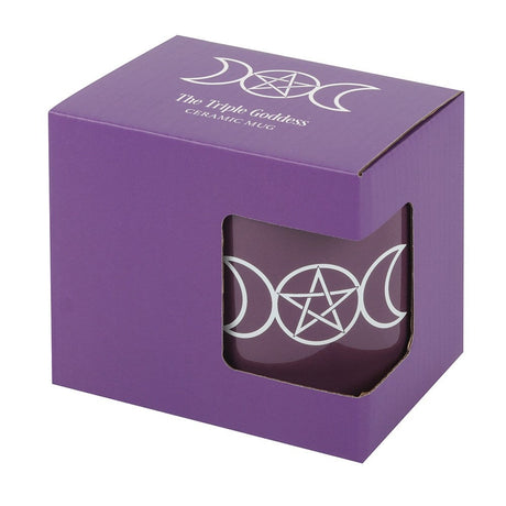 11 oz Purple Ceramic Mug - Triple Moon - Magick Magick.com