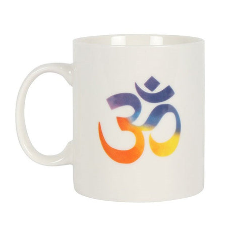 11 oz White Ceramic Mug - The Sacred Mantra - Magick Magick.com