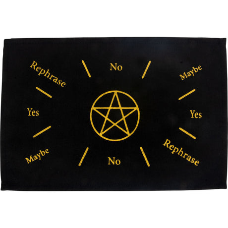 11.5" Cotton Pendulum Mat - Gold Pentacle - Magick Magick.com