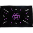 11.5" Cotton Pendulum Mat - Purple Pentacle - Magick Magick.com