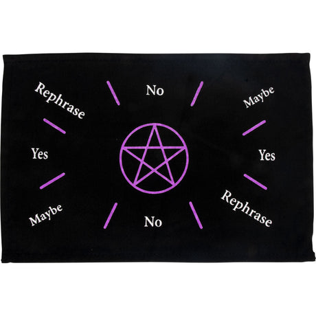 11.5" Cotton Pendulum Mat - Purple Pentacle - Magick Magick.com