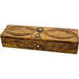 11.5" Wood Incense Storage Box - Eye of Buddha - Gold - Magick Magick.com