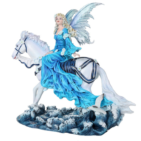 11.75" Fairy Statue - Euphoria Fairy with White Horse - Magick Magick.com