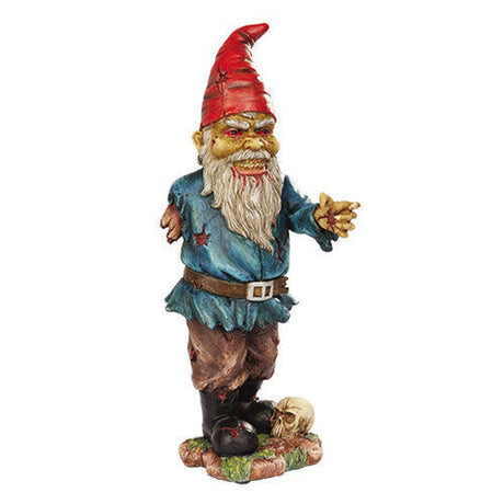 11.75" Scary Zombie Garden Gnome with One Arm - Magick Magick.com