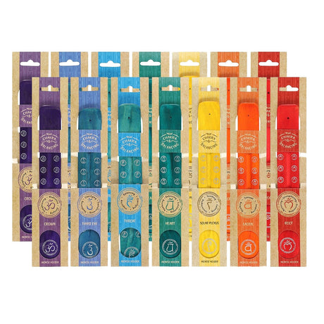 12" Chakra Incense Stick Holder Set (Set of 14) - Magick Magick.com