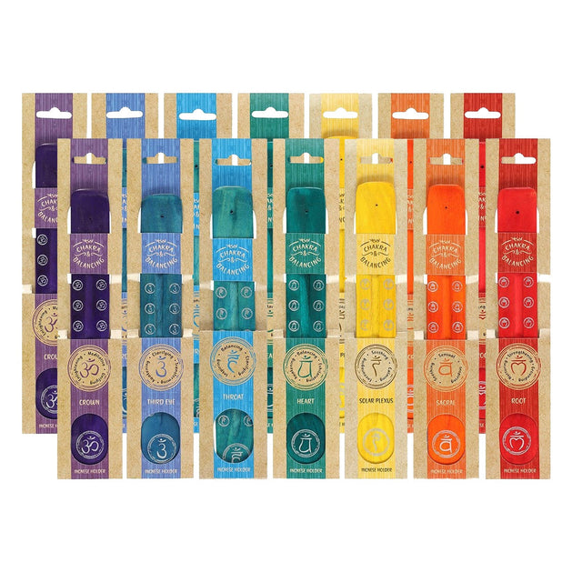 12" Chakra Incense Stick Holder Set (Set of 14) - Magick Magick.com