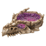 12" Dragon Skull Geode Statue - Magick Magick.com