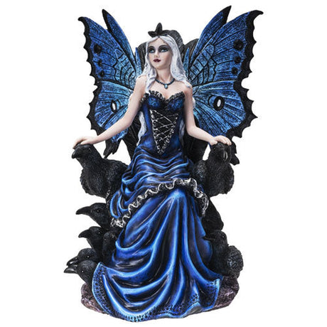 12" Fairy Statue - Queen of the Crows Butterfly Fairy - Magick Magick.com