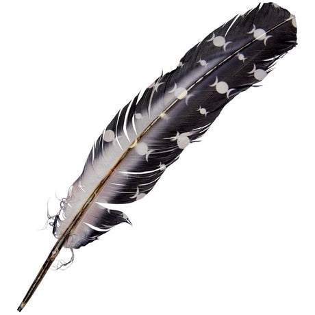 12" Smudging Feather - Triple Moon - Magick Magick.com