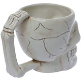 12 oz Ceramic Skull Mug - Bone White - Magick Magick.com