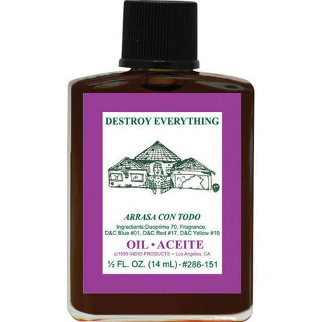 1/2 oz Indio Oil - Destroy Everything - Magick Magick.com