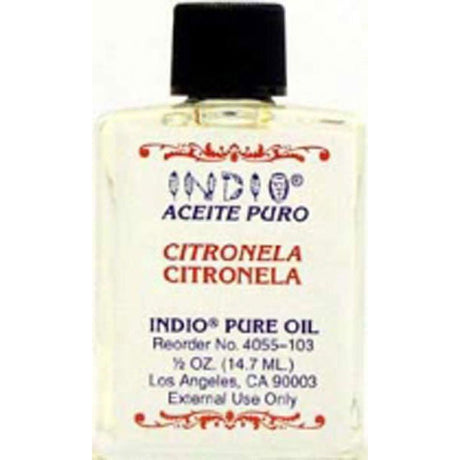 1/2 oz Indio Pure Fragranced Oil - Citronella - Magick Magick.com