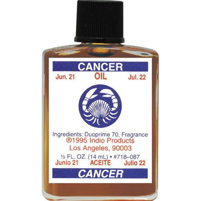 1/2 oz Indio Zodiac Oil - Cancer - Magick Magick.com