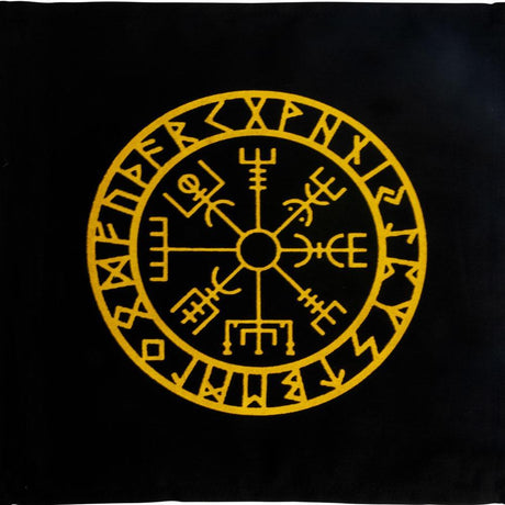 12" x 12" Printed Cotton Crystal Grid - Vegvisir - Magick Magick.com