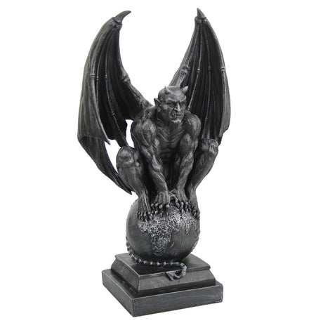 12.25" Devil on Globe Statue - Magick Magick.com