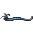 12.25" Polyresin Incense Holder - Blue Dragon with Claw - Magick Magick.com